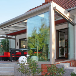 Terrassenüberdachung inkl. Glasschiebeanlagen / individuell nach Kundenwunsch